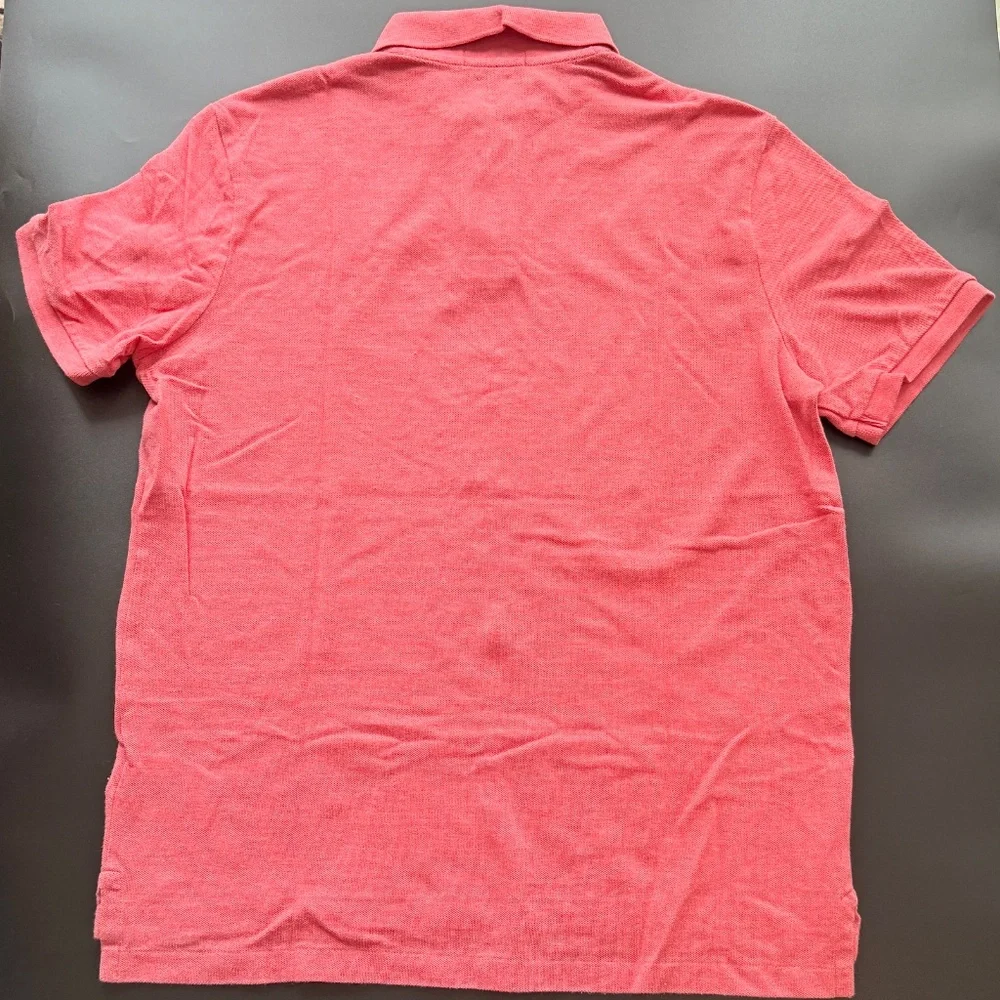 POLO‎ Ralph Lauren Polo Shirt Mens Medium Pink Short Sleeve Cotton